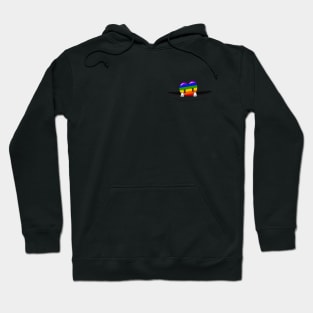 Cute kawaii rainbow Lgbt heart Hoodie